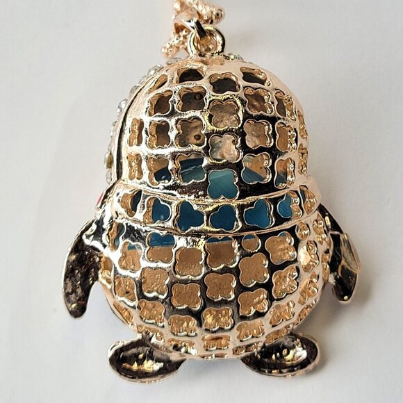 Bird Crystal Pendant Necklace Blue Pendant Necklace - Picture 8 of 9